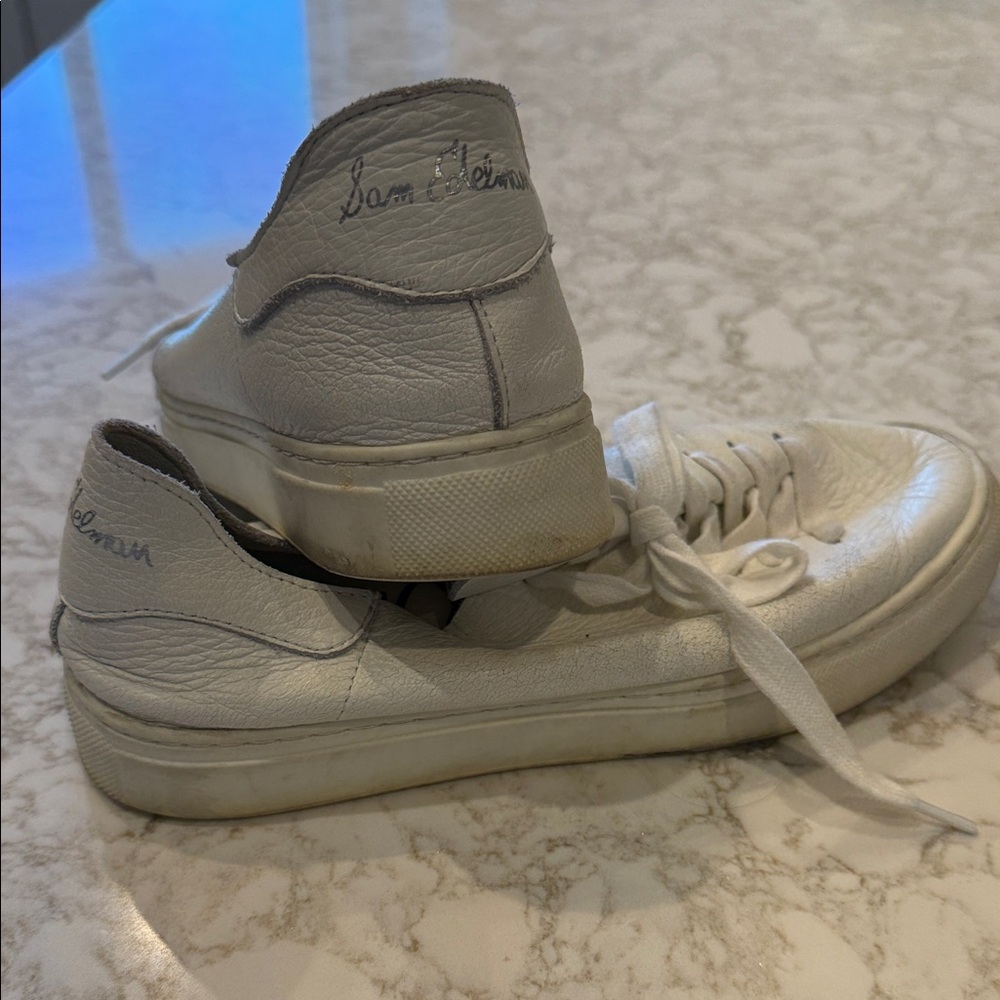 Sam Edelman White Leather Sneakers